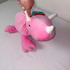Pillowfort weighted Pink Plush Stuffed Animal Toy Dragon Dinosaur Valentine Gift